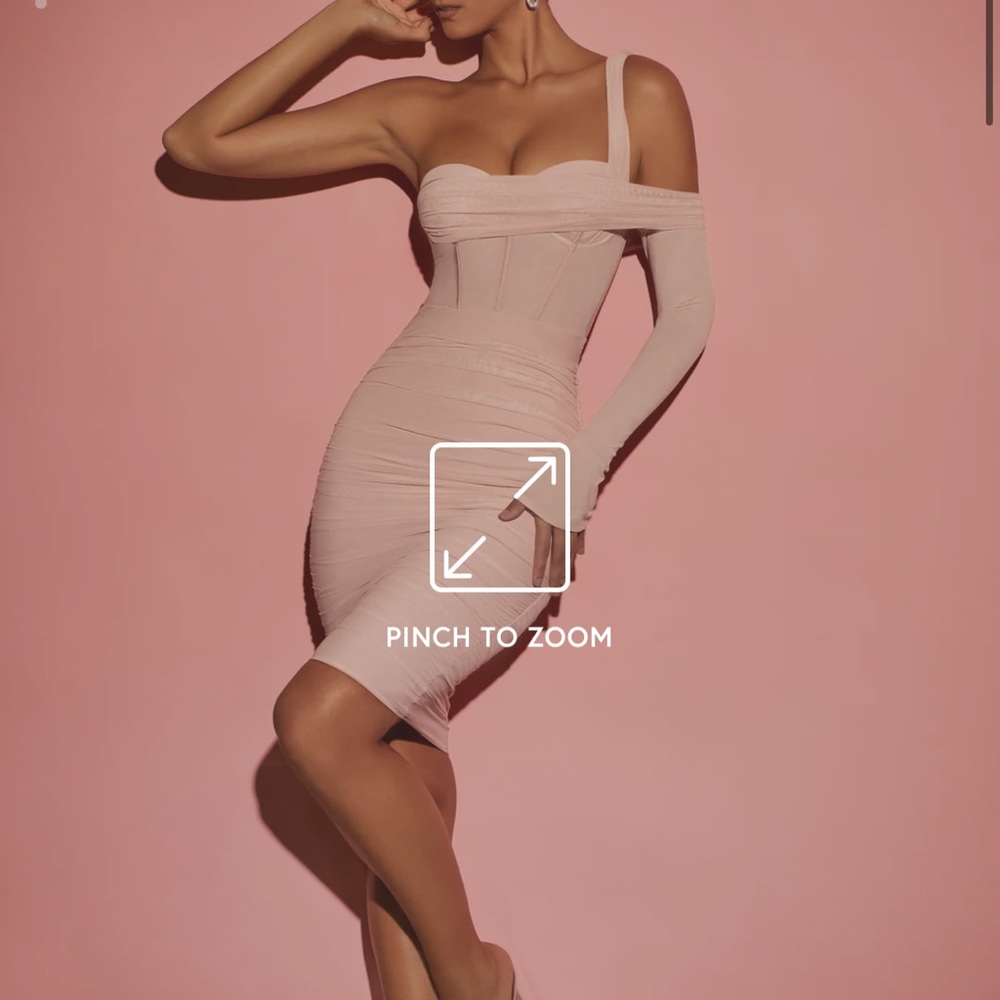 Oh Polly Dress corset midi dress in rose